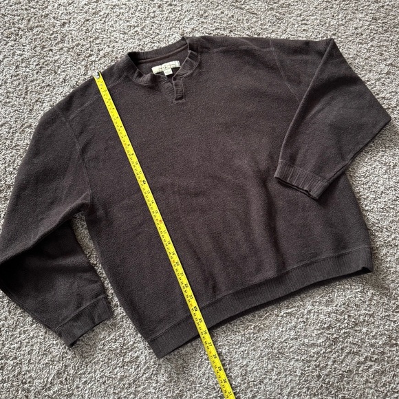 Tommy Bahama Brown Knit 100% Cotton Sweater Men Size Large - Picture 2 of 4